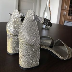 Gold/silver sparkle heels